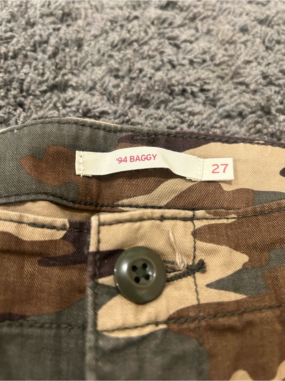 Levi's Camo Cargo Pants - Green, Brown, Tan - Picture 2 of 2